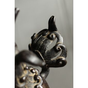 明～清 古銅獅子香炉　M458 