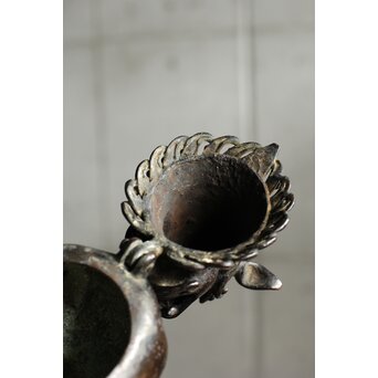 明～清 古銅獅子香炉　M458 