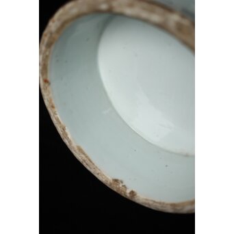 清 青花人物 四方瓶　P558 