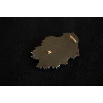 春芳作 銀 花彫金 ブローチ/帯留　M459 