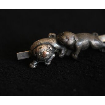 子犬 目貫 タイピン　M461 