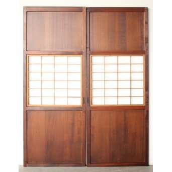 障子枠付 板戸 4枚1組　B1096 CD　ウラ