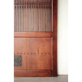 総欅 幅広格子蔵戸　W0204 