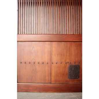 総欅 幅広格子蔵戸　W0204 