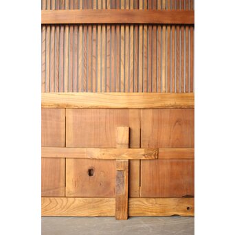 総欅 幅広格子蔵戸　W0204 