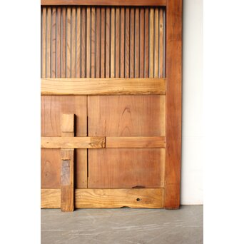 総欅 幅広格子蔵戸　W0204 