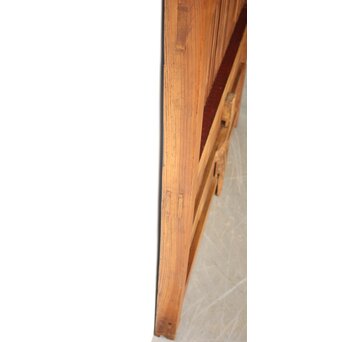 総欅 幅広格子蔵戸　W0204 前後への反りも少し見られます