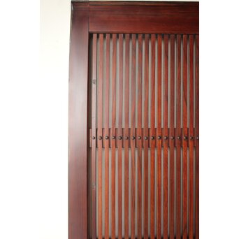 総欅 幅広格子蔵戸　W0204 