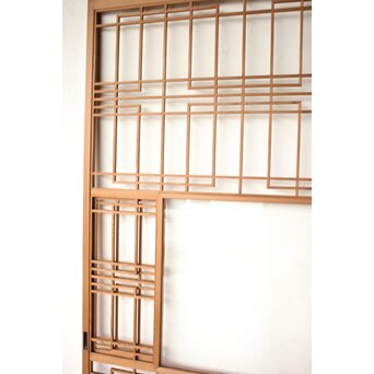 腰板桐 雪見障子戸 2枚1組　F280 中央はクリアガラスが入っています