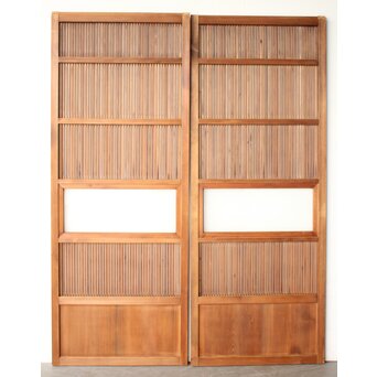 くもりガラス 細身格子戸 4枚1組　L1172 AB　ウラ