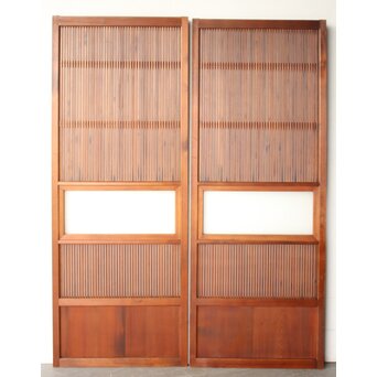 くもりガラス 細身格子戸 4枚1組　L1172 AB　表