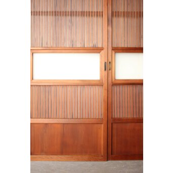 くもりガラス 細身格子戸 4枚1組　L1172 