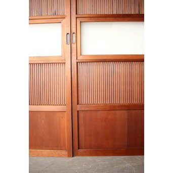 くもりガラス 細身格子戸 4枚1組　L1172 