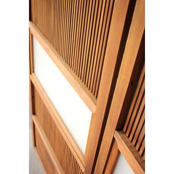 くもりガラス 細身格子戸 4枚1組　L1172 