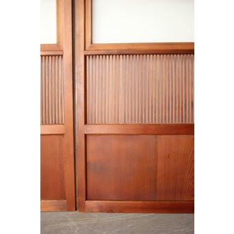 くもりガラス 細身格子戸 4枚1組　L1172 