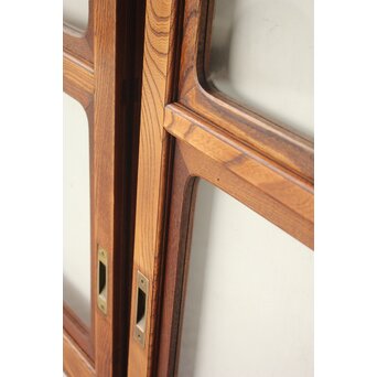 総堅木 美杢 クリアガラス戸 4枚1組　GD0289 