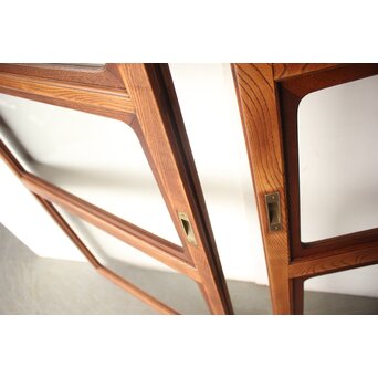 総堅木 美杢 クリアガラス戸 4枚1組　GD0289 