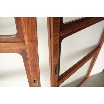 総堅木 美杢 クリアガラス戸 4枚1組　GD0289 