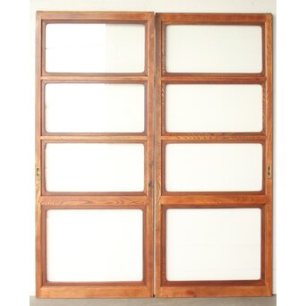 総堅木 美杢 クリアガラス戸 4枚1組　GD0289 