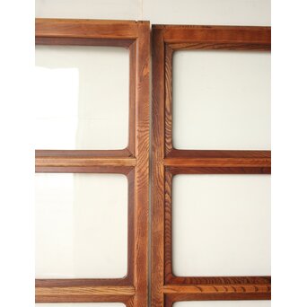 総堅木 美杢 クリアガラス戸 4枚1組　GD0289 