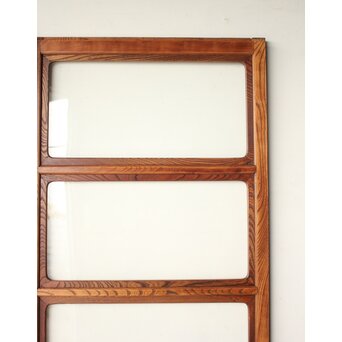 総堅木 美杢 クリアガラス戸 4枚1組　GD0289 