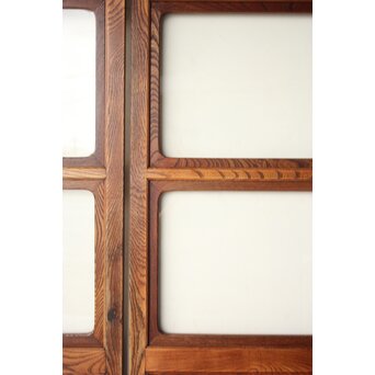 総堅木 美杢 クリアガラス戸 4枚1組　GD0289 