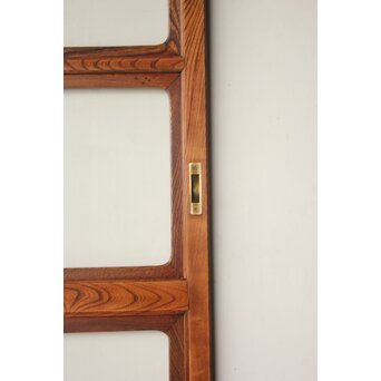 総堅木 美杢 クリアガラス戸 4枚1組　GD0289 