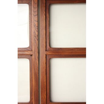 総堅木 美杢 クリアガラス戸 4枚1組　GD0289 