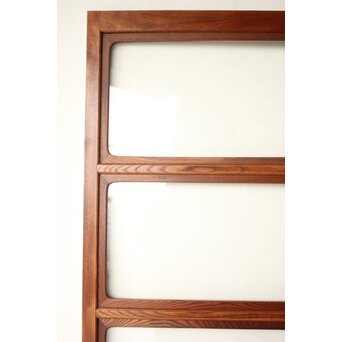 総堅木 美杢 クリアガラス戸 4枚1組　GD0289 