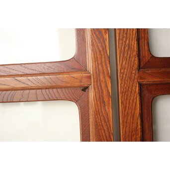 総堅木 美杢 クリアガラス戸 4枚1組　GD0289 