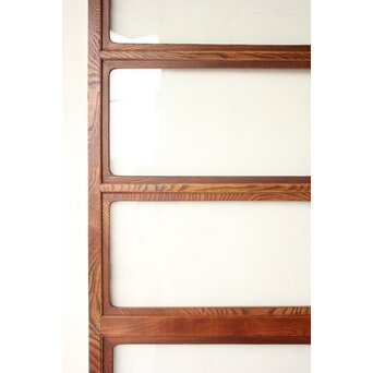 総堅木 美杢 クリアガラス戸 4枚1組　GD0289 