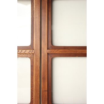 総堅木 美杢 クリアガラス戸 4枚1組　GD0289 