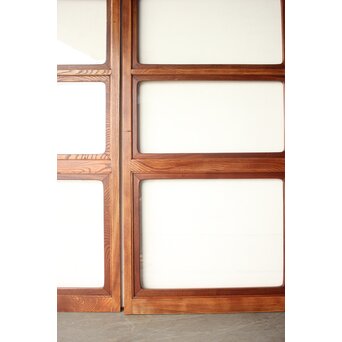 総堅木 美杢 クリアガラス戸 4枚1組　GD0289 