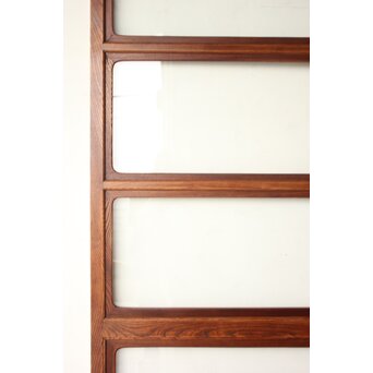 総堅木 美杢 クリアガラス戸 4枚1組　GD0289 