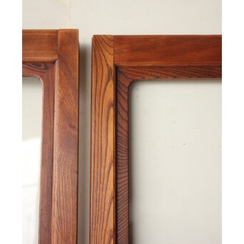 総堅木 美杢 クリアガラス戸 4枚1組　GD0289 