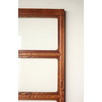 総堅木 美杢 クリアガラス戸 4枚1組　GD0289 