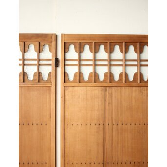 にかわガラス 装飾雪隠戸 2枚1組　GD0290 