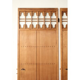 にかわガラス 装飾雪隠戸 2枚1組　GD0290 