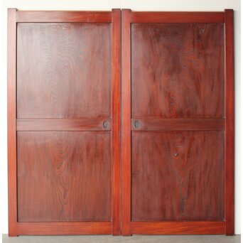 総欅一枚板戸 4枚1組　B1097 AB　ウラ