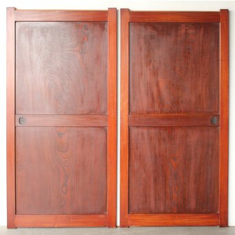 総欅一枚板戸 4枚1組　B1097 CD　ウラ