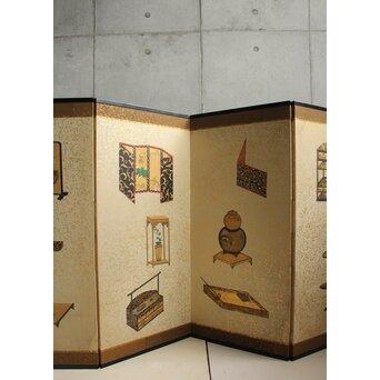 雛道具図 屏風 一双　Z651 