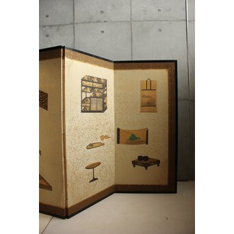 雛道具図 屏風 一双　Z651 