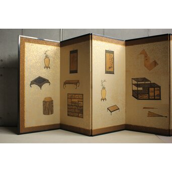 雛道具図 屏風 一双　Z651 