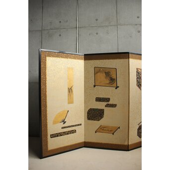 雛道具図 屏風 一双　Z651 