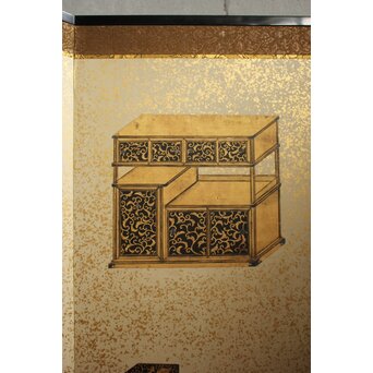 雛道具図 屏風 一双　Z651 