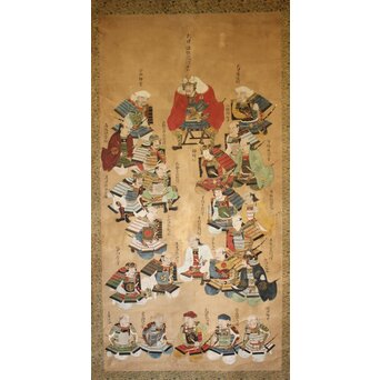 武田二十四将図 紙本掛軸　Z655