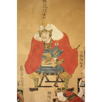 武田二十四将図 紙本掛軸　Z655 