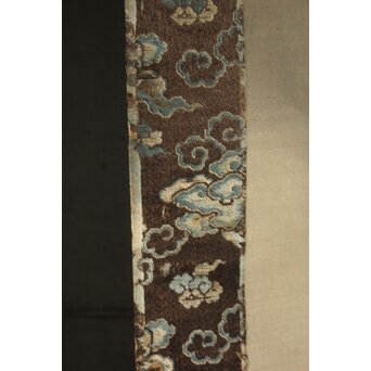 越寛一 馬晁 山水図 双幅 絹本掛軸　Z658 