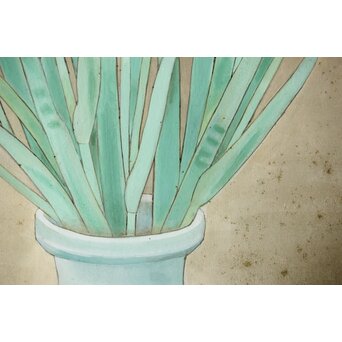 堀文子 花菖蒲 日本画額装　Z660 