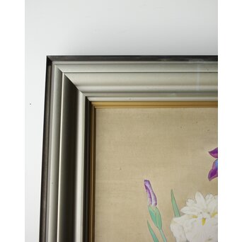 堀文子 花菖蒲 日本画額装　Z660 